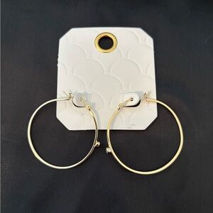 NEW Marlyn Schiff Crystal Hoop Earrings
